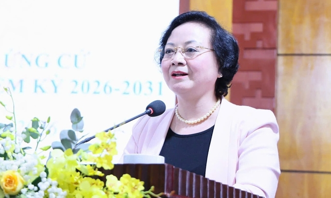 Phó thủ tướng Phạm Thị Thanh Trà tiếp xúc cử tri Lào Cai, sáng 9/3. Ảnh: Thu Giang