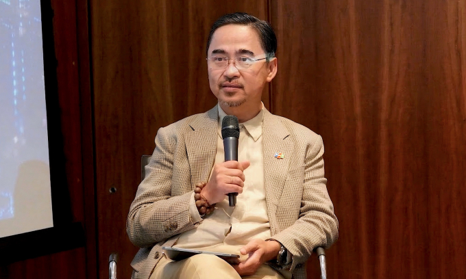 Ông Phan Thanh Sơn phát biểu tại hội nghị. Ảnh: FPT