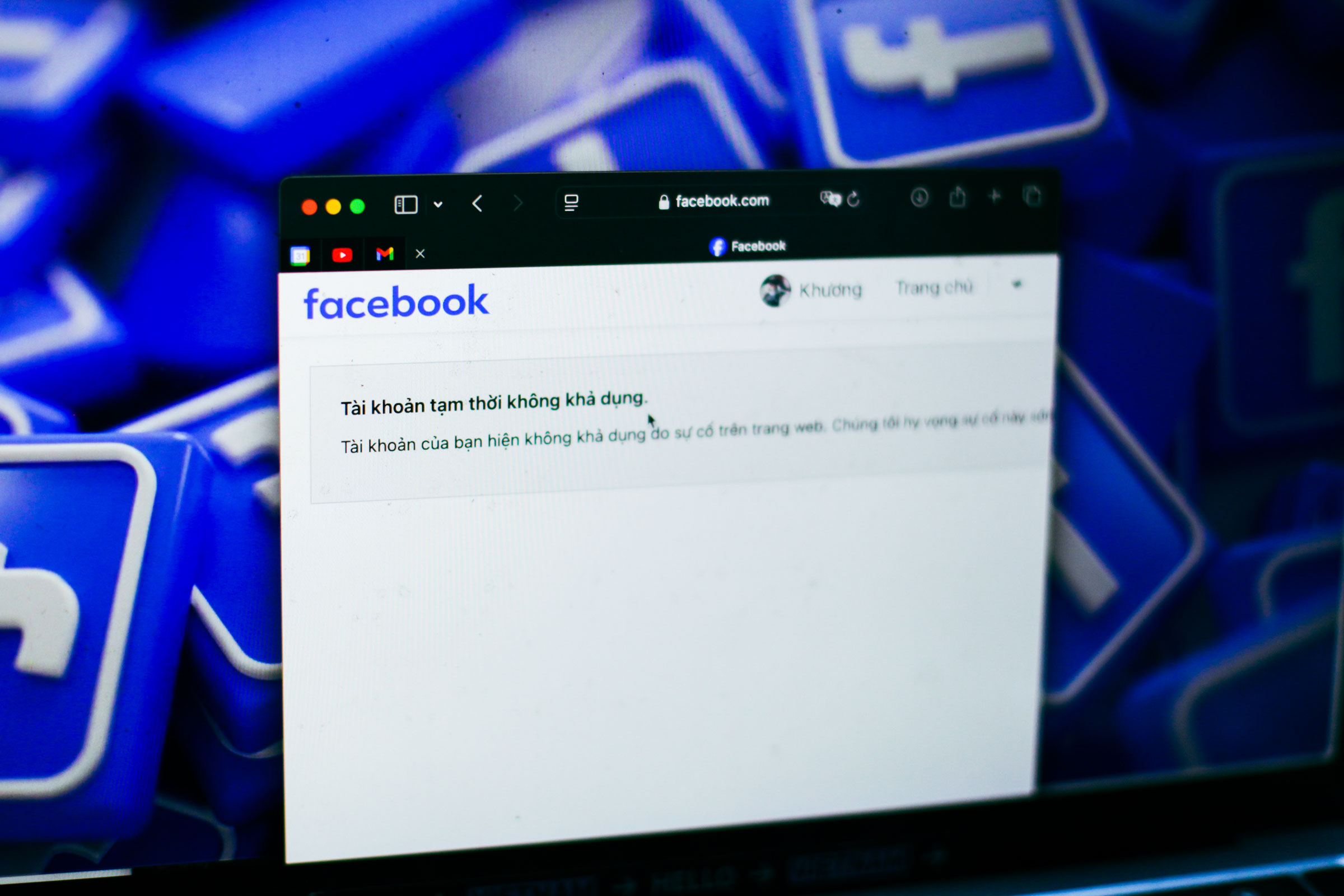 Facebook gặp lỗi tài khoản người dùng không khả dụng - Ảnh 1.