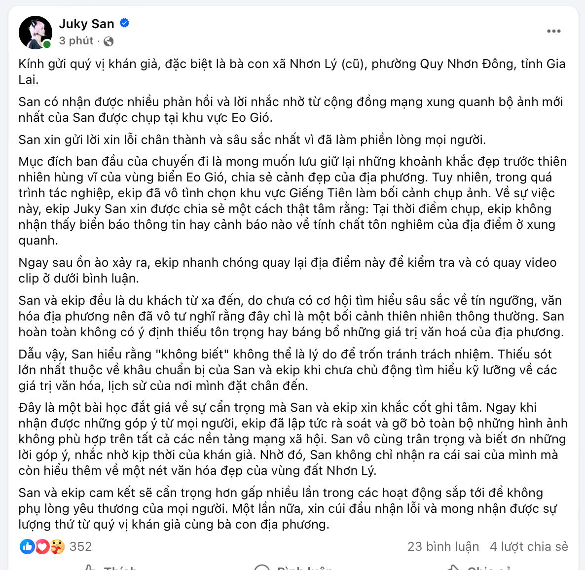 Gây phẫn nộ vì mặc bikini tắm Giếng Tiên, Juky San lên tiếng- Ảnh 1.