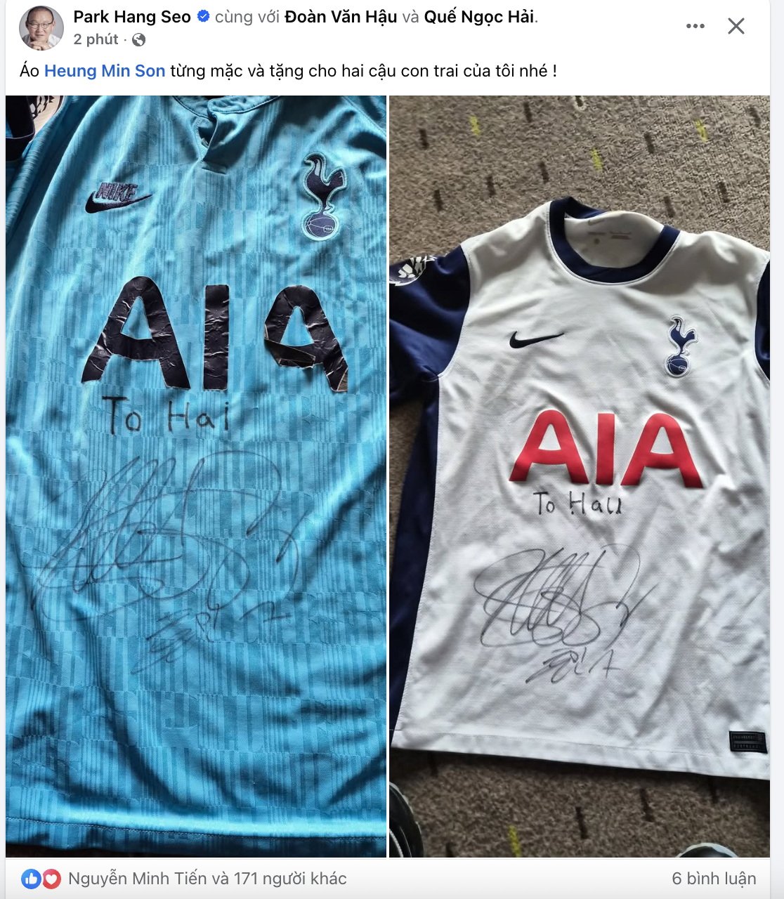 HLV Park Hang-seo gặp siêu sao Son Heung-min liền xin ngay 2 thứ cho Văn Hậu, Quế Ngọc Hải, bảo sao tình 