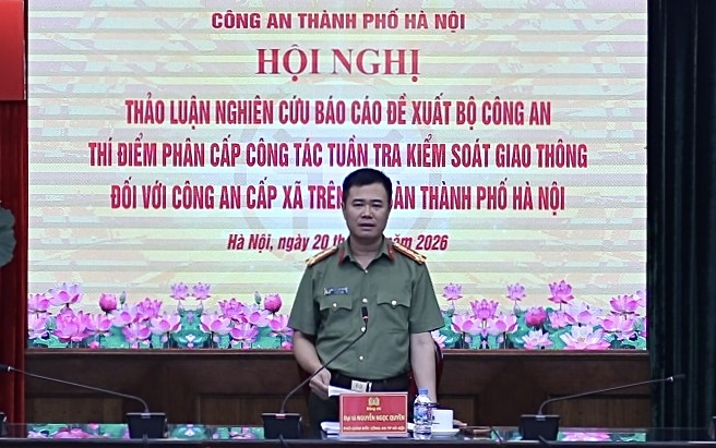 Hà Nội đề xuất thí điểm phân cấp tuần tra, kiểm soát giao thông cho công an cấp xã- Ảnh 1. Hà Nội đề xuất thí điểm phân cấp tuần tra, kiểm soát giao thông cho công an cấp xã- Ảnh 1.