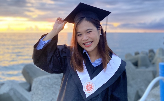 Thanh Hương khi hoàn thành chương trình thực tập ở Đài Loan năm 2024. Ảnh: Nhân vật cung cấp