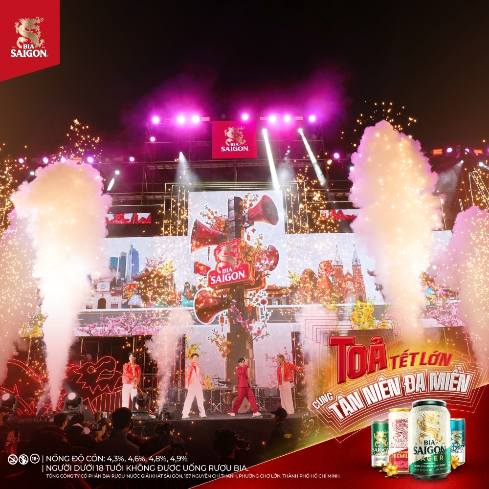 Hồ Quang Hiếu và Chillies mang đến không khi Tân niên hứng khởi tại tiệc Tân niên đa miền siêu khủng của Bia Saigon- Ảnh 1.