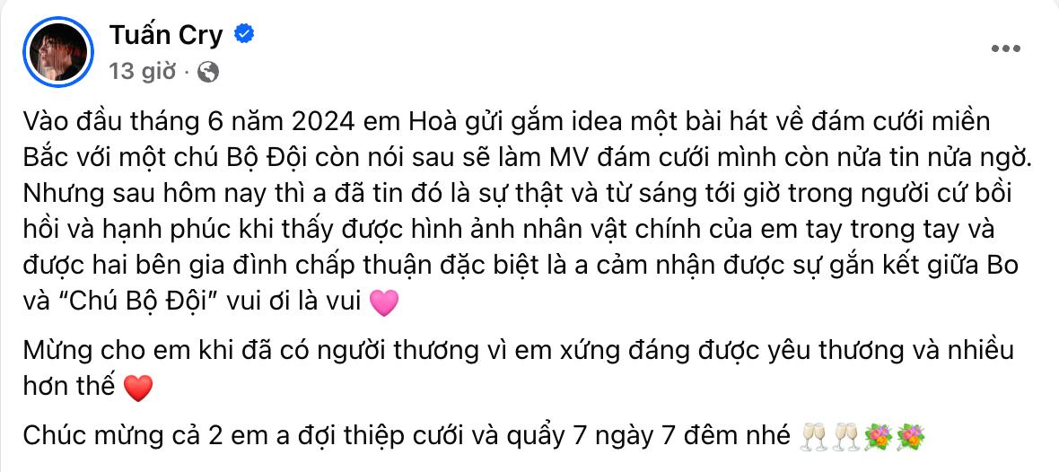 Hòa Minzy đã lên ý tưởng cho bài hát đám cưới từ 2 năm trước, gọi bạn trai Đại uý là “Bộ đội Cụ Hồ”- Ảnh 5.