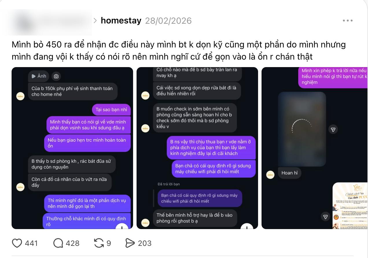 Homestay Ninh Bình phạt khách 150 nghìn tội không dọn rác và không rửa bát- Ảnh 2.