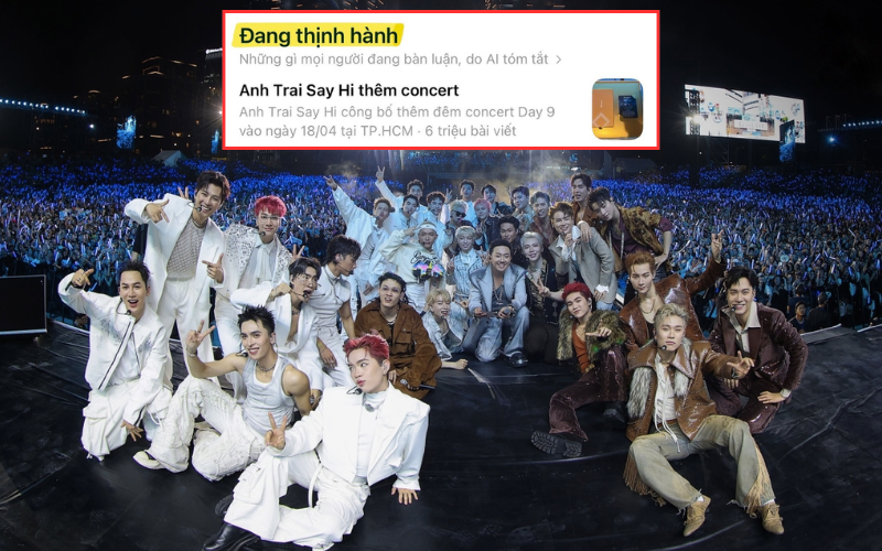 Hơn 6 triệu bài đăng đưa Anh Trai Say Hi lên thẳng xu hướng trong đêm: Chuyện gì đang xảy ra?- Ảnh 1.