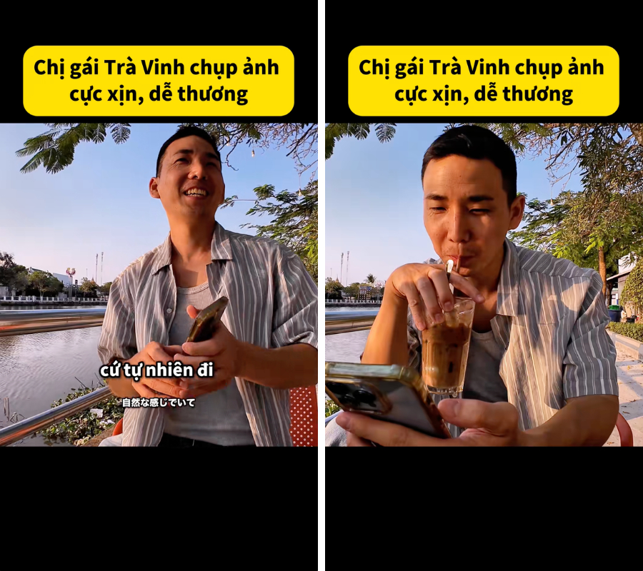 Khách Nhật đỏ mặt chỉ vì uống ly cà phê mà bị chị chủ quán liên tục gọi cưng khen đẹp trai quá- Ảnh 1.