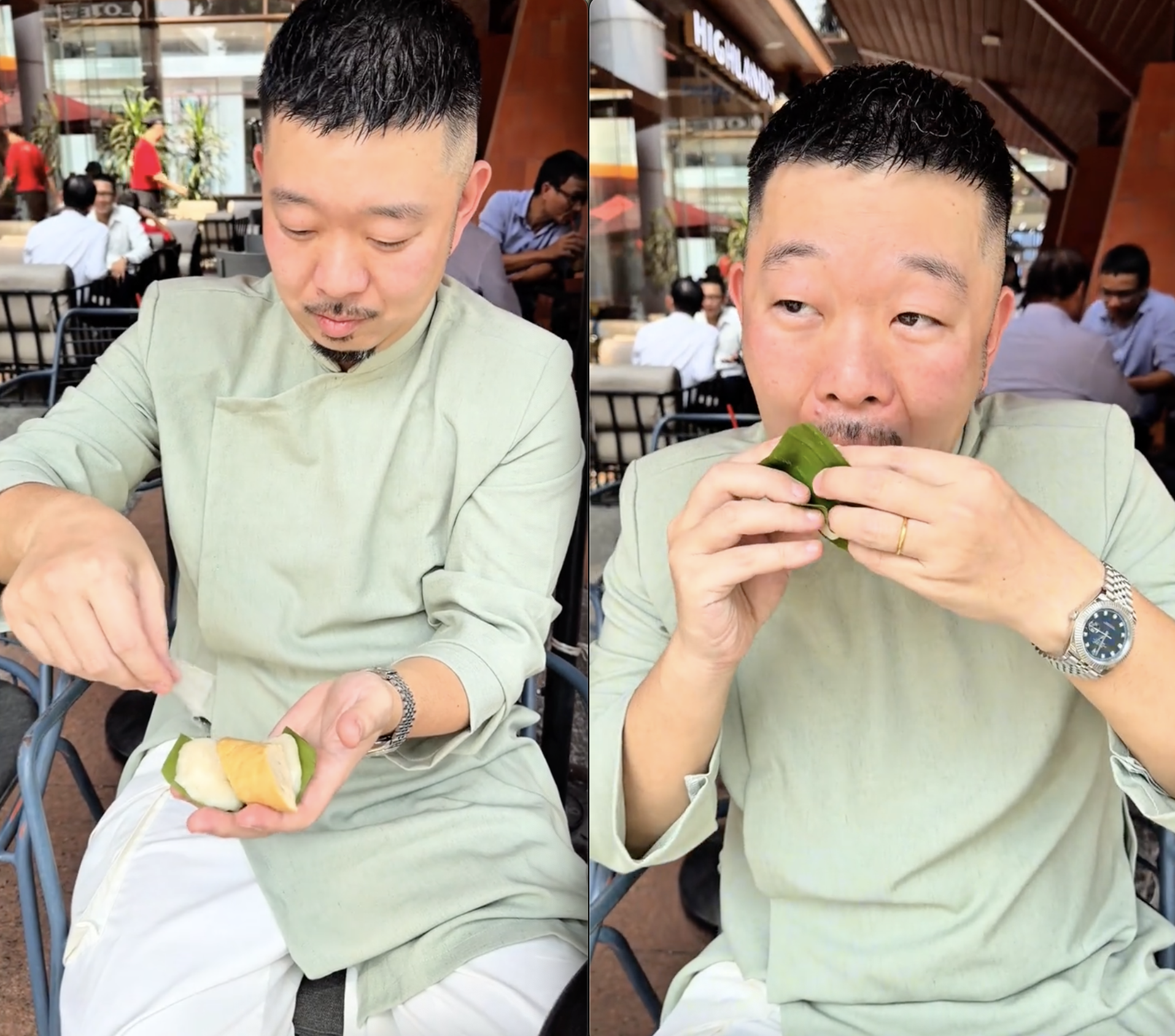 Khách Nhật thử món bánh chỉ từ 10.000 đồng của Việt Nam, ăn xong liền... chỉ tay vào nách- Ảnh 1.