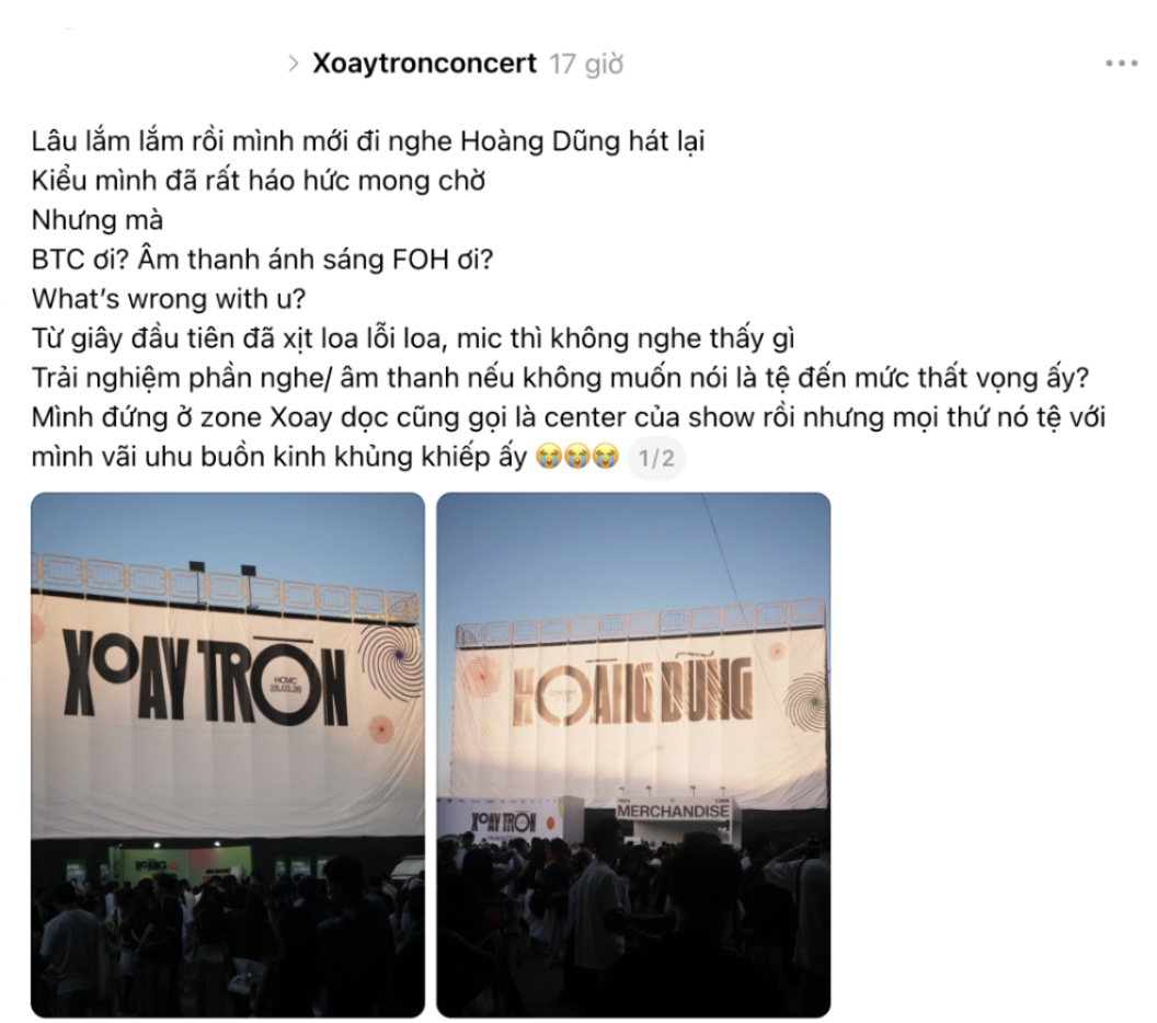 Khán giả than thở loạt trải nghiệm bất ổn trong concert Hoàng Dũng, chỉ ra điểm gây thất vọng nhất- Ảnh 4.