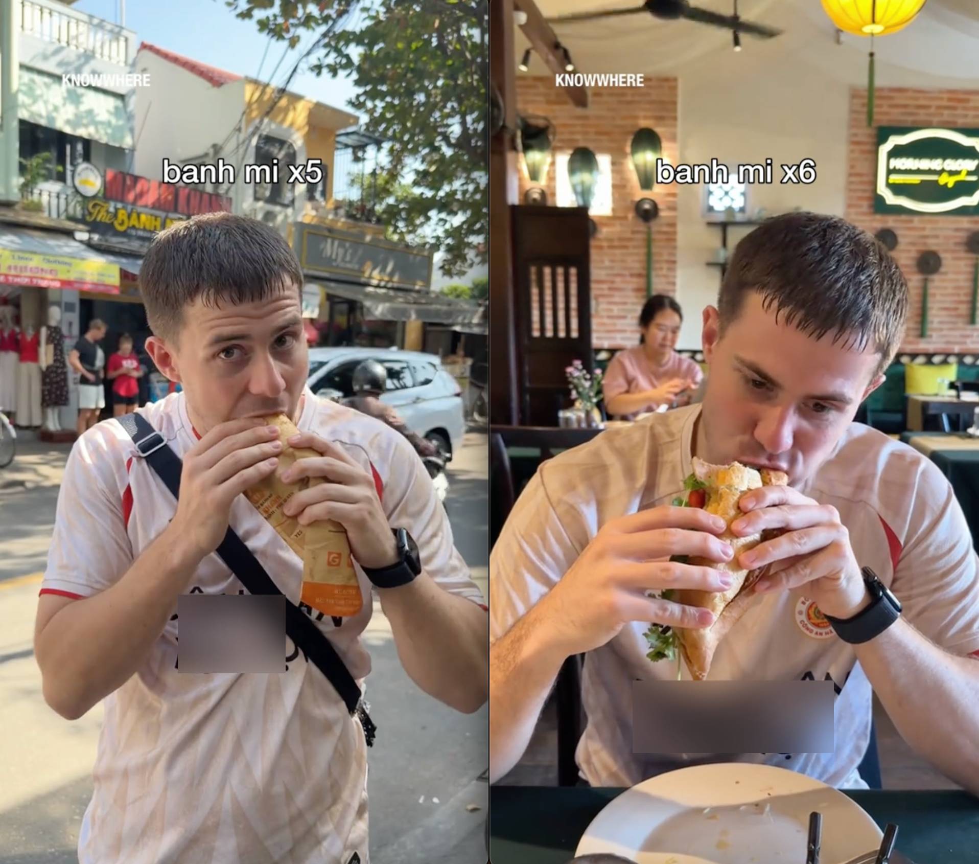 Không ngờ tới điều mà khách Tây này làm với bánh mì Việt- Ảnh 2. Không ngờ tới điều mà khách Tây này làm với bánh mì Việt- Ảnh 2.