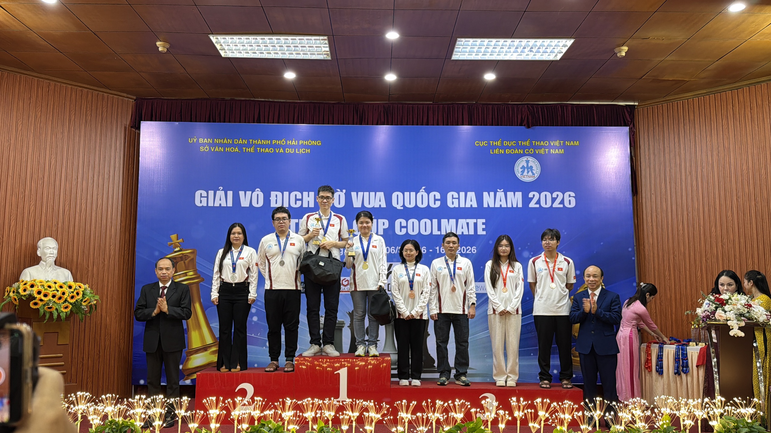 Kỳ thủ Lê Tuấn Minh lập 'hat-trick' vàng tại Giải vô địch cờ vua quốc gia 2026 - Ảnh 1.