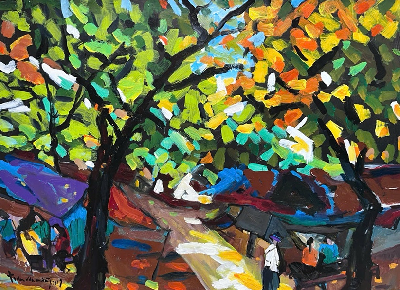 Ký ức 'Vọng' đầy cảm xúc của họa sĩ, kỷ lục gia Việt Nam Trần Văn Mãng - Ảnh 1.