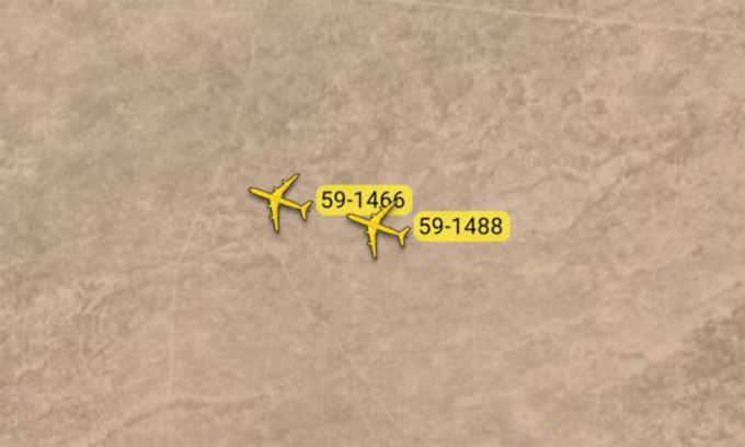 Máy bay KC-135 Mỹ hoạt động tại khu vực mà chiếc cùng loại bị rơi ở Iraq hôm 12/3. Đồ họa: FlightRadar24