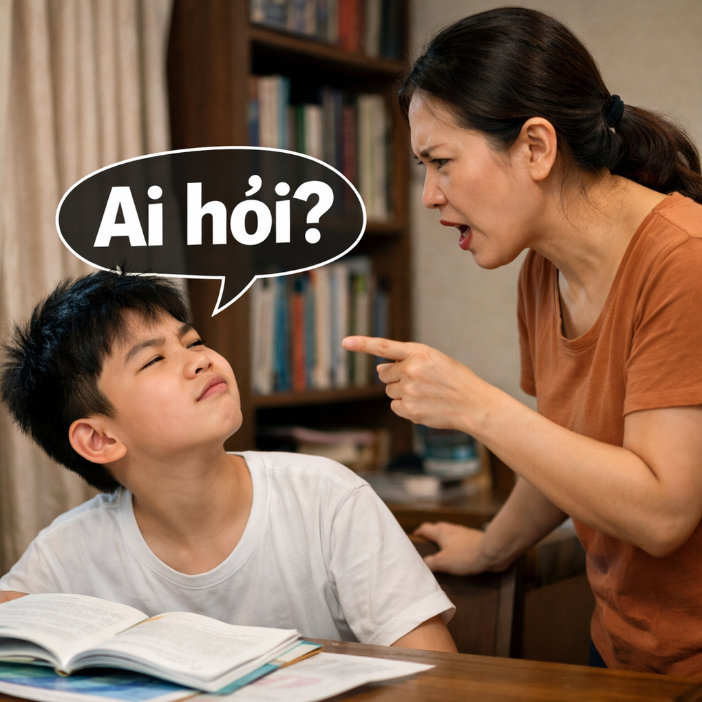 Mẹ phát khóc khi mở lời là bị con chặn ngang bằng trend “Ai hỏi” - 1