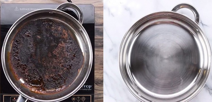 Mẹo làm sạch đáy nồi, chảo bị cháy khét nhanh chóng - 1