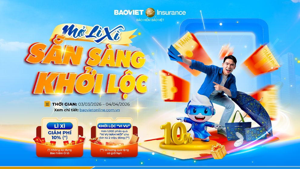 Mở “Lì xì bảo vệ”, an tâm cả năm cùng Bảo hiểm Bảo Việt - 1 Mở “Lì xì bảo vệ”, an tâm cả năm cùng Bảo hiểm Bảo Việt - 1