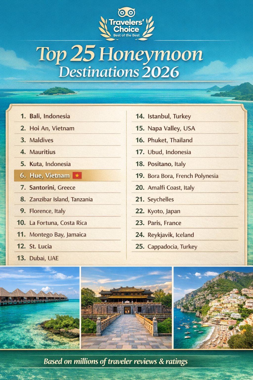 Một thành phố Việt Nam bất ngờ lọt top điểm đến trăng mật lãng mạn nhất thế giới: Xếp trên Dubai, Paris- Ảnh 1.