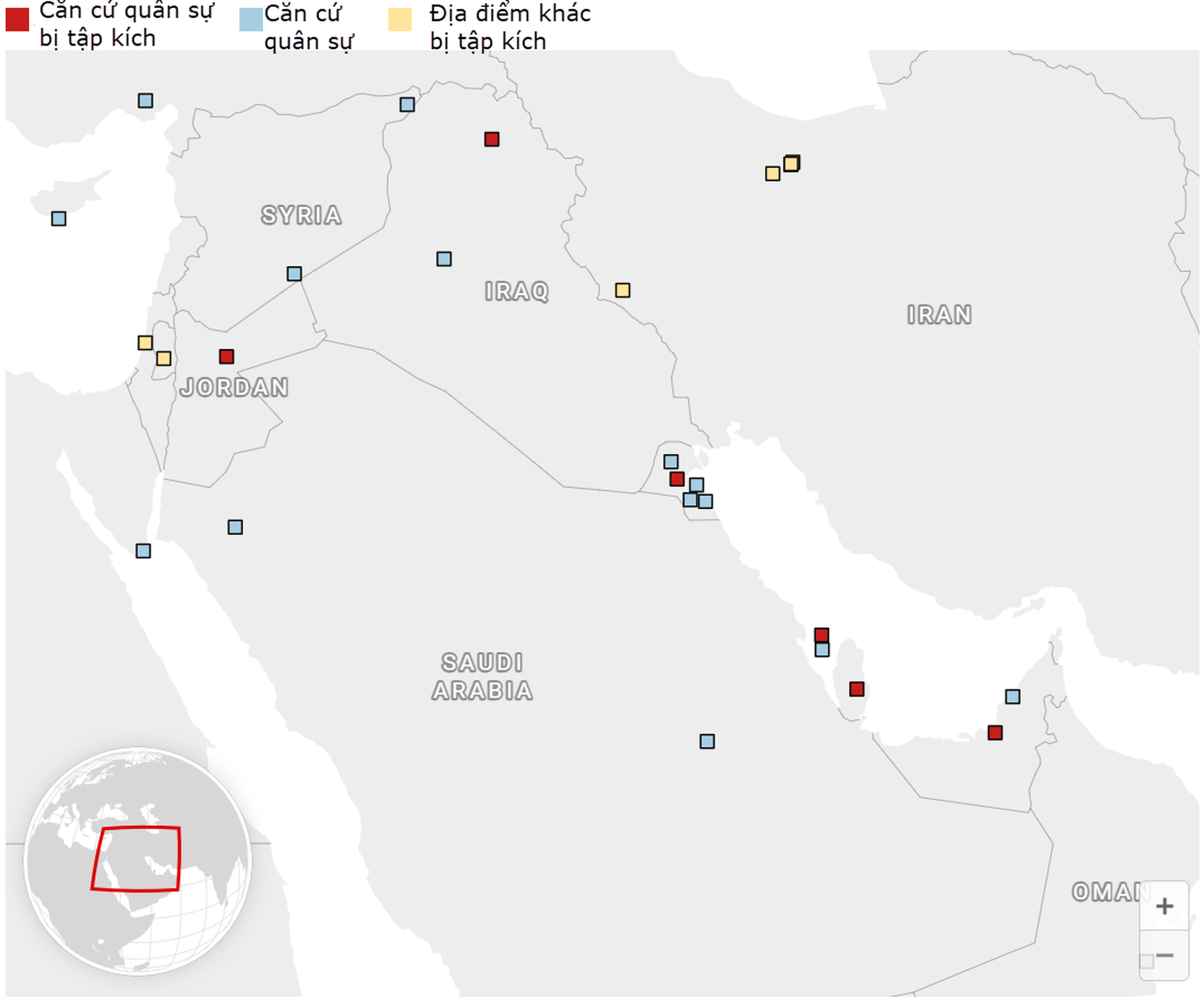 Mỹ để lọt hỏa lực Iran, loạt căn cứ ở Trung Đông rung chuyển - 1 Mỹ để lọt hỏa lực Iran, loạt căn cứ ở Trung Đông rung chuyển - 1