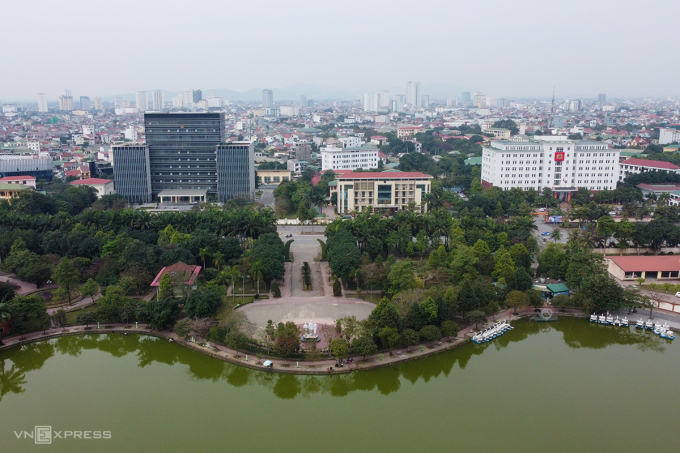 Trụ sở UBND tỉnh Nghệ An và Công an tỉnh Nghệ An hiện nay đặt trên đường Trường Thi, phường Trường Vinh. Ảnh: Đức Hùng