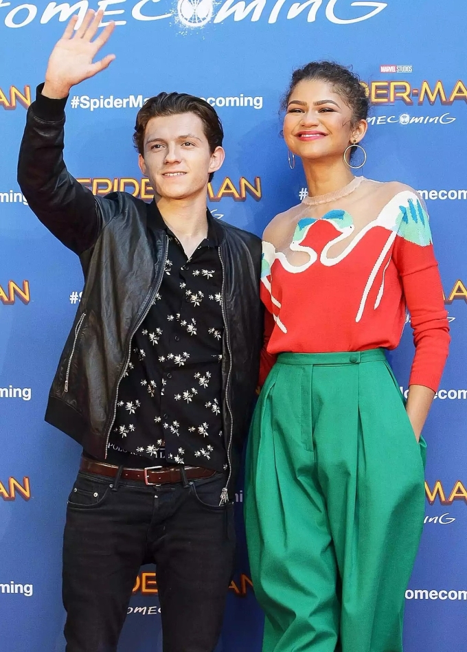 Tom Holland và Zendaya tại sự kiện quảng bá Spider-Man: Homecoming ở Tây Ban Nha năm 2017. Ảnh: Splash News