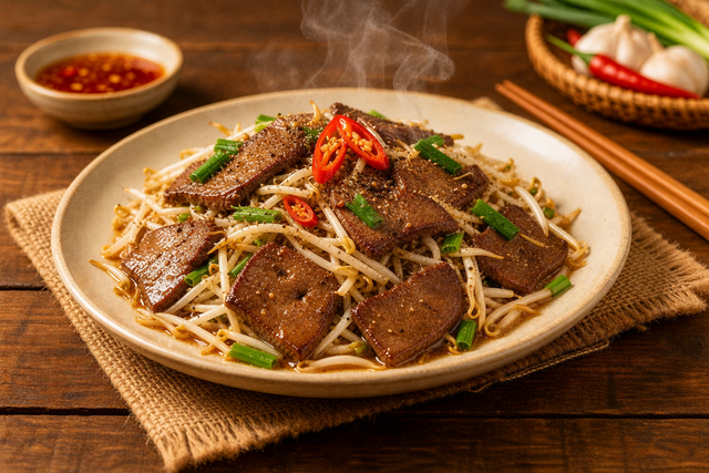 Chuyên gia dinh dưỡng khuyến cáo không nên kết hợp gan heo với giá đỗ khi chế biến.