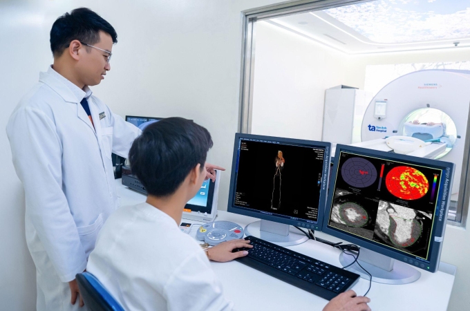 Chụp CT phổi liều thấp giúp phát hiện sớm ung thư và các bệnh lý phổi khác. Ảnh: Bệnh viện Tâm Anh