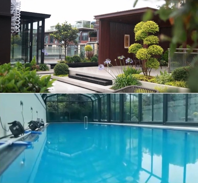 Một góc biệt thự trăm tỷ của Dương Tuệ. Ảnh: GZTV