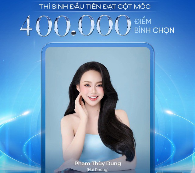 Phạm Thùy Dung vươn lên dẫn đầu BXH yêu thích tại Miss World Vietnam 2025.