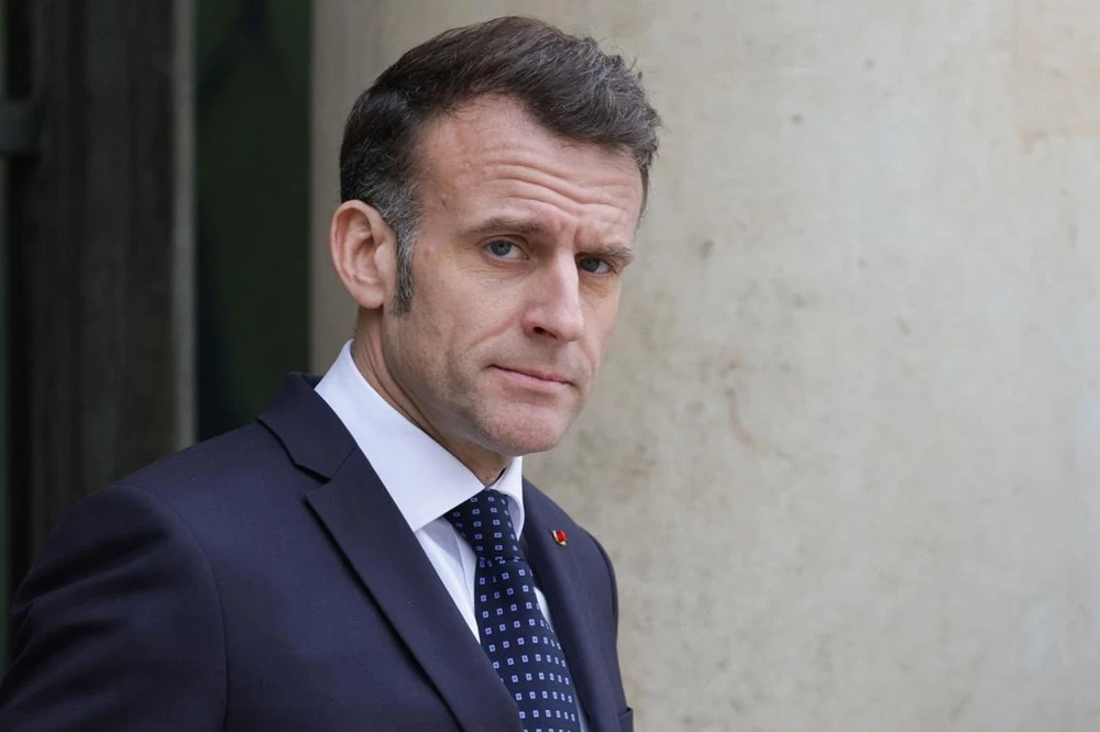 Tổng thống Pháp Emmanuel Macron. Ảnh: AFP Ông Macron- Pháp sẽ mở rộng kho vũ khí hạt nhân.jpg