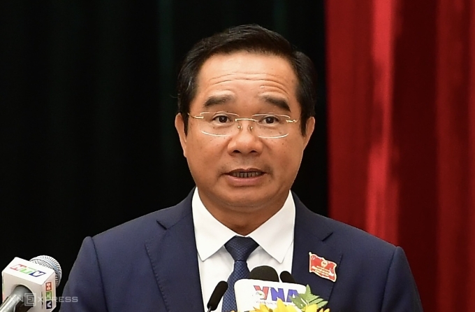 Ông Nguyễn Văn Được tại kỳ họp HĐND TP HCM sáng 30/3. Ảnh:Thanh Tùng