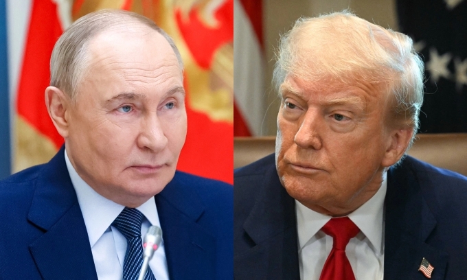 Tổng thống Mỹ Donald Trump (trái) và Tổng thống Nga Vladimir Putin. Ảnh: AFP