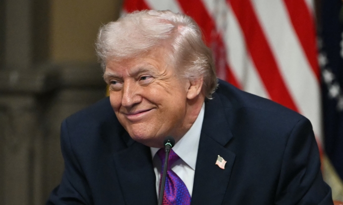 Tổng thống Mỹ Donald Trump trong một cuộc thảo luận bàn tròn tại Nhà Trắng ngày 4/3. Ảnh: AFP