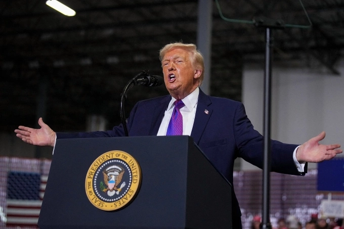 Tổng thống Mỹ Donald Trump tại một sự kiện ở Kentucky ngày 11/3. Ảnh: AFP