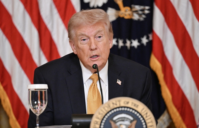 Tổng thống Mỹ Donald Trump tại Nhà Trắng ngày 16/3. Ảnh: AFP