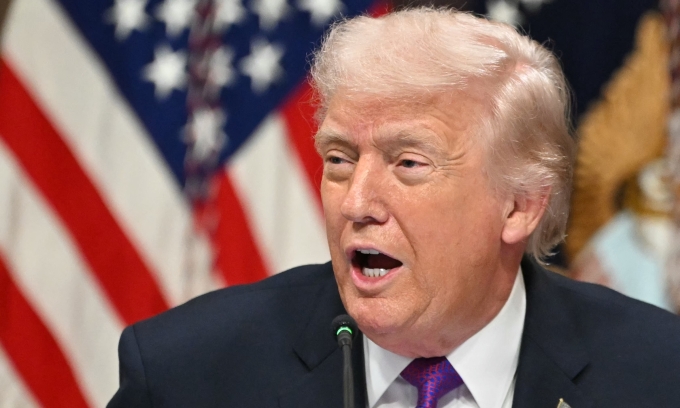 Tổng thống Mỹ Donald Trump phát biểu tại một sự kiện ở Nhà Trắng ngày 4/3. Ảnh: AFP