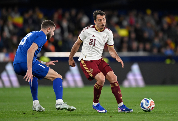 Mikel Oyarzabal trong trận giao hữu gặp Serbia ngày 28/3/2026. Ảnh: Reuters