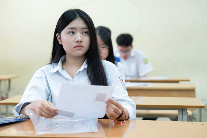 Học sinh thi lớp 10 ở Hà Nội năm 2025. Ảnh: Tùng Đinh