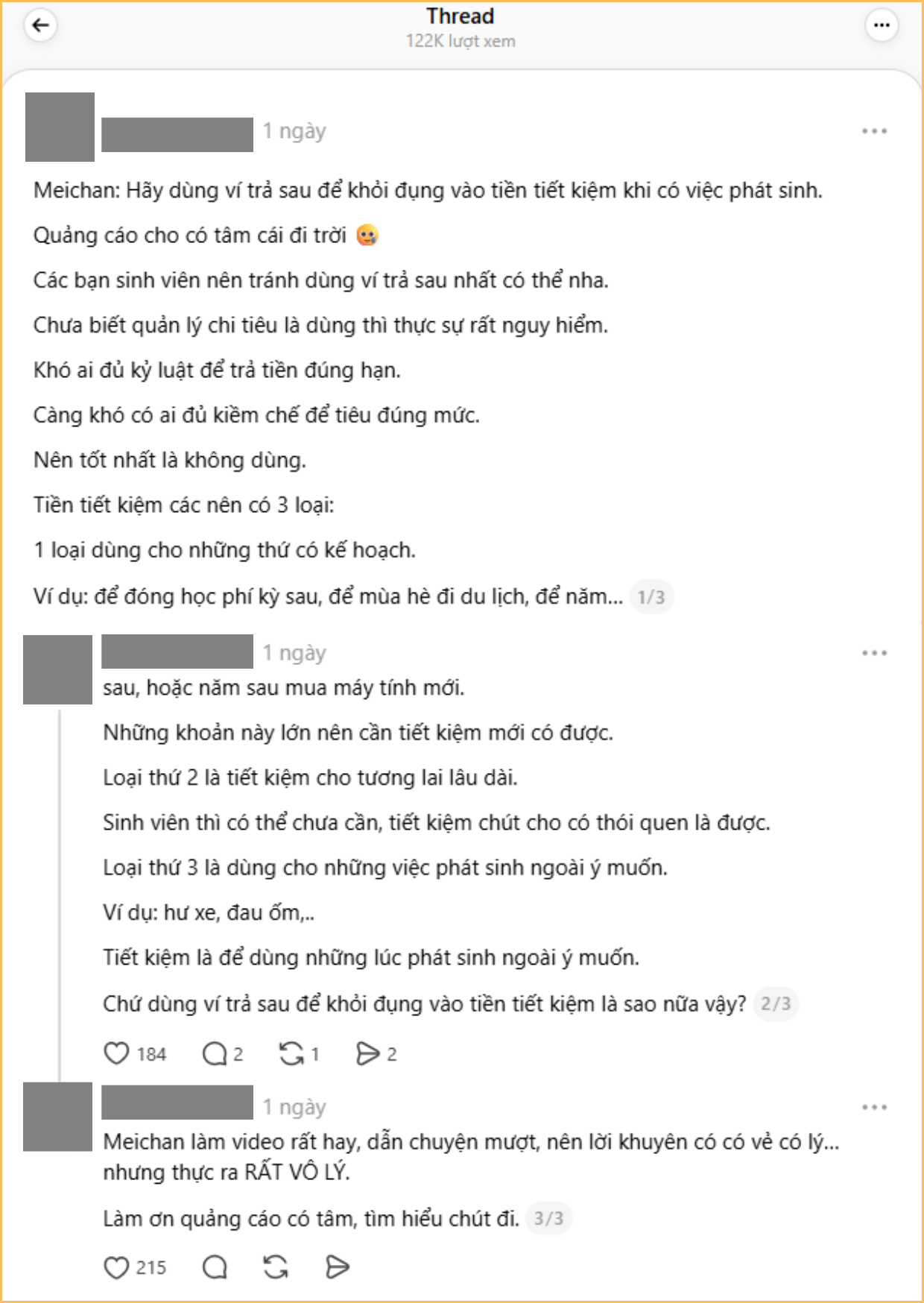 Quảng cáo ví trả sau, Meichan dính tranh cãi 