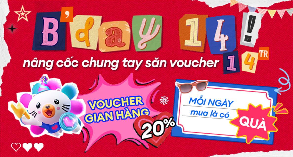 Sinh nhật Lazada 14 tuổi: 