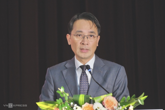 GS Chử Đức Trình phát biểu tại lễ trao giải cuộc thi Naprock Procon ngày 9/3. Ảnh: Dương Tâm