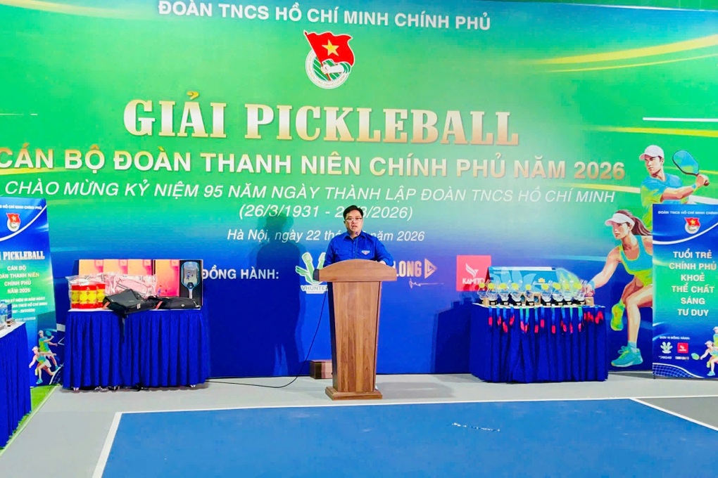 Sôi nổi giải Pickleball cán bộ Đoàn Thanh niên Chính phủ - 1