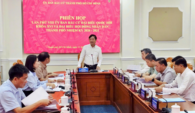 Ông Võ Văn Minh chủ trì phiên họp sáng 11/3. Ảnh: An Phương