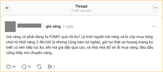 Tâm trạng người mua vàng từ thời giá vàng 3-4 triệu 1 chỉ- Ảnh 1.