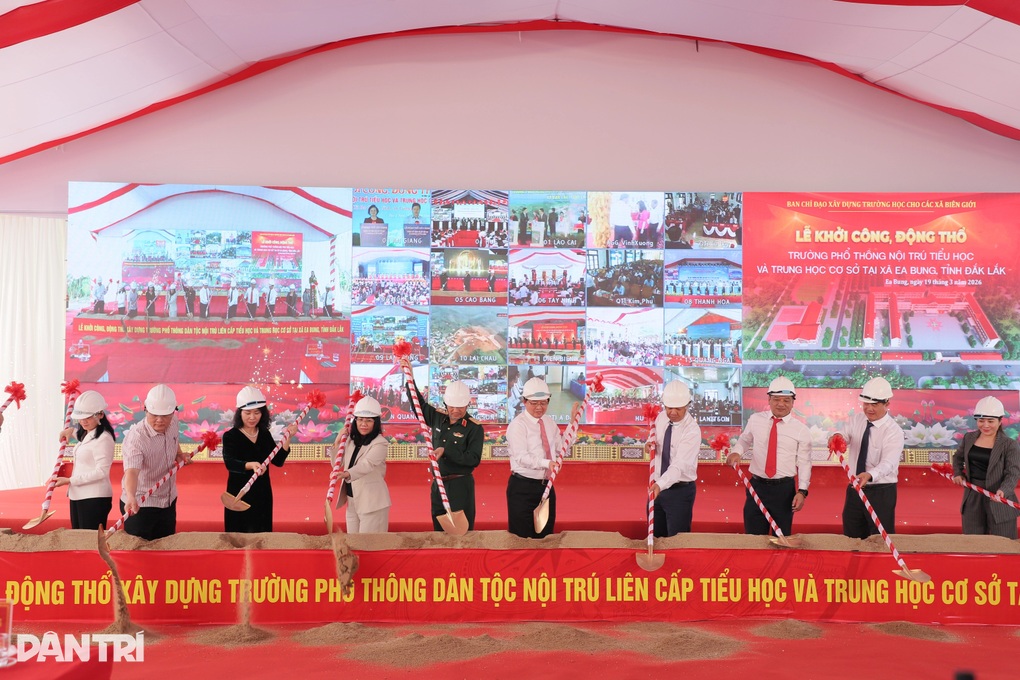 Thầy trò vùng biên hạnh phúc khi ngôi trường mơ ước được khởi công - 1