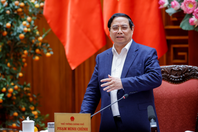 Thủ tướng Phạm Minh Chính chủ trì cuộc họp về đảm bảo an ninh năng lượng, chiều tối 10/3. Ảnh: VGP