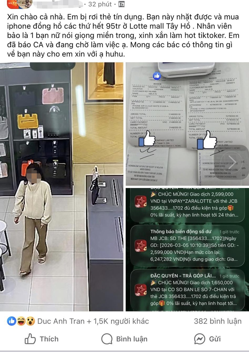 TikToker nghi tiêu 95 triệu đồng từ thẻ nhặt được: Dấu hiệu hành vi nào? - 1