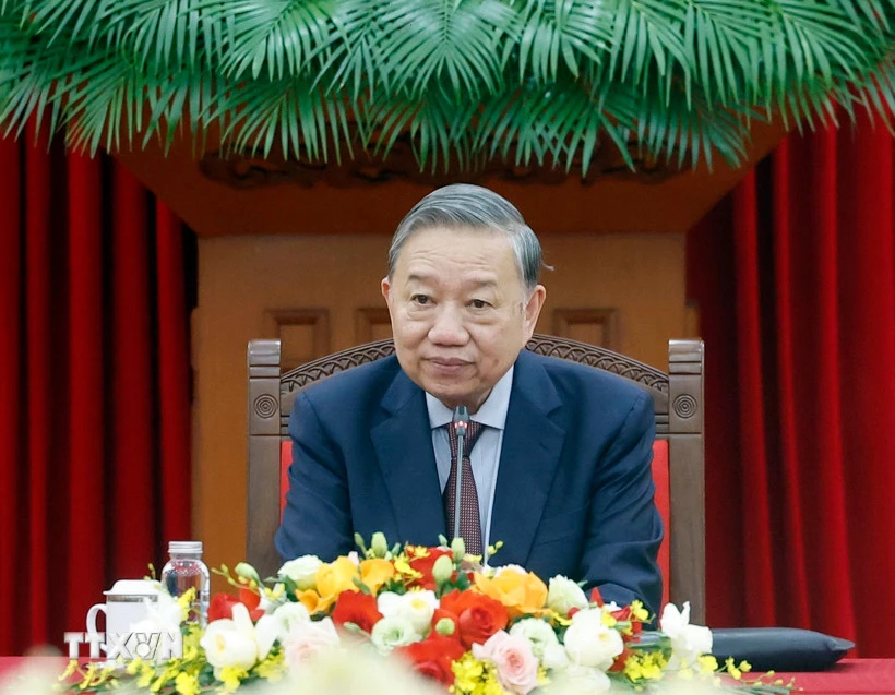 Tổng Bí thư Tô Lâm phát biểu tại buổi tiếp Bộ trưởng các Bộ Ngoại giao, Quốc phòng và Công an Trung Quốc. Ảnh: TTXVN tong-bi-thu-to-lam-tiep-bo-truong-cac-bo-ngoai-giao-quoc-phong-va-cong-an-trung-quoc-8645346-6.jpg