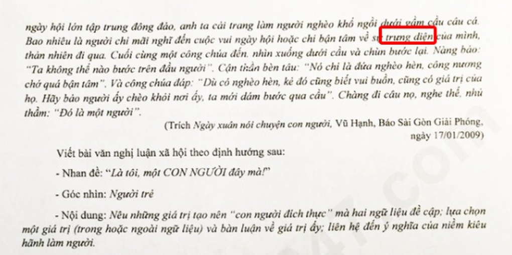 Tranh cãi lỗi chính tả “chưng diện” trong đề thi học sinh giỏi TPHCM - 2