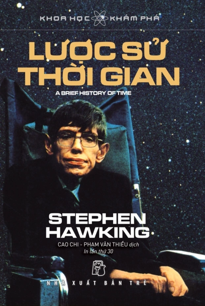 Sách Lược sử thời gian của Stephen Hawking, do Cao Chi và Phạm Văn Thiều dịch. Ảnh: Nhà xuất bản Trẻ